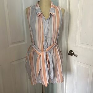 Free People Mackenzie Wrap Top Ivory Combo Size XL NWT